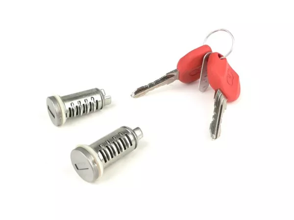 Lock cylinder set -PIAGGIO- Gilera ICE, Runner (till 2005), Vespa ET2, ET4, LX, LXV, S - 2-pieces