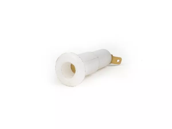 Knipperlicht connector -OEM KWALITEIT- Vespa PX80, PX125, PX150, PX200- Zijdoppen met externe vergrendeling - Ø=12.4mm, zonder kabel, aansluitstekker 4.3mm