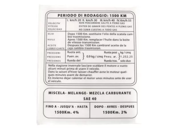 Peraturan masuk -LAMBRETTA- LI, LIS, SX 150 - Italia, pelindung kaki