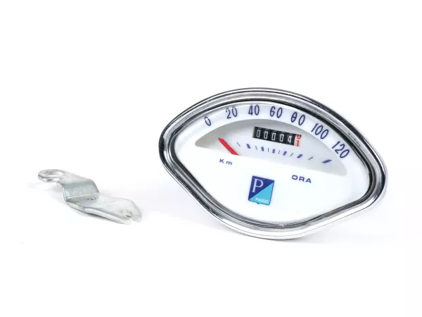 Snelheidsmeter -PIAGGIO schelpvormig- Vespa GS150 / GS3 (VS5T), GS160 / GS4 (VSB1T), SS180 (VSC1T) - Blauw, 120km/h