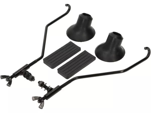Repair set for rack foldable front -MOTO NOSTRA- Vespa Smallframe V50, PV125, ET3, Vespa Largeframe Rally180, Rally200, Sprint150, TS125, GT125, GTR125 - black