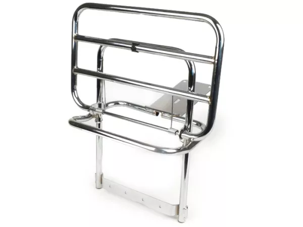 Porte bagages arrière rabattable -SKY- Vespa PX80, PX125, PX150, PX200 - chromé