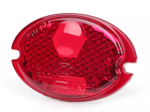 Achterlichtglas -HELLA (NOS, echt glas met gemetalliseerde reflector), zwanenhals - Vespa V50, GS150 / GS3 (Duits)