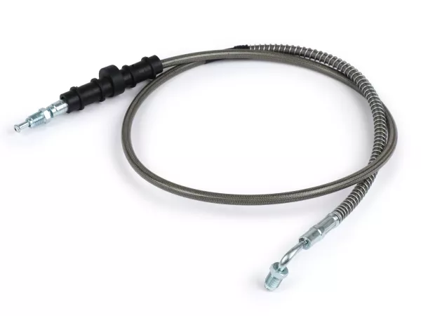 Latiguillo de freno delantero - CALIDAD OEM - Vespa Cosa 125 (VNR1T, VNR2T), Cosa 200 (VSR1T) - revestimiento de tejido de acero