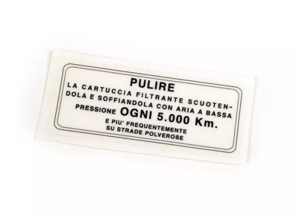 Adhesivo para filtro de aire -LAMBRETTA- LI (Serie 3), LIS, SX, TV (Serie 3, J50, J100, J125 - Italiano