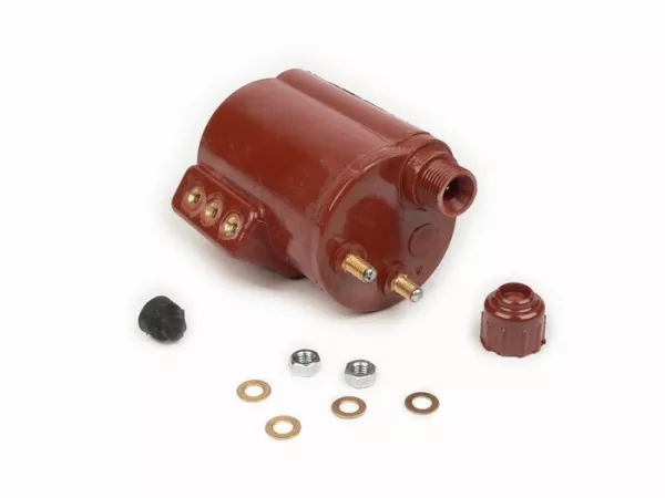 Bobina di accensione -LAMBRETTA- Lambretta LD 125 (dal 1956), LD 150, D 150, LI (serie 1-2), TV (serie 1-2) - custodia in plastica