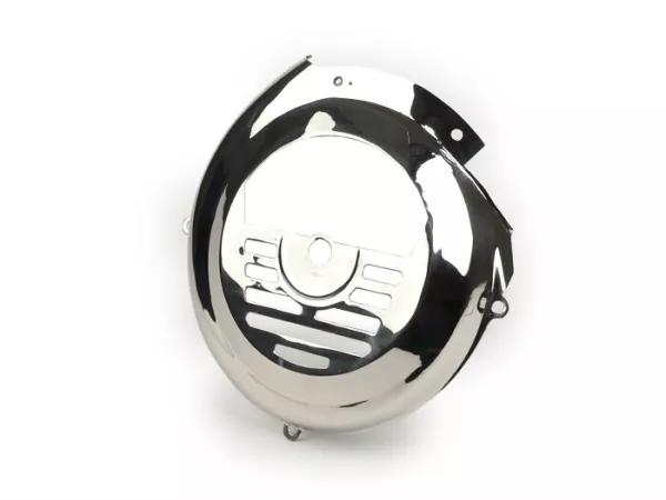 Tapa de la rueda del ventilador (acero inoxidable) -SPAQ- Vespa Smallframe 1965-1973 V50 N (V5A1T(N) 92877-), V50 S (V5SA1T(S) 15325-56587), V50 L (V5A1T (L), V50 R(V5A1T(R) -824984), V50 Special (V5A2T), V50 Special (V5B1T -32499), V50 Sprinter (V5SS2T),