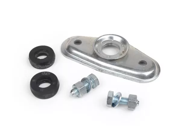 Soporte amortiguador + juego goma silenciosa horquilla/amortiguador delantero superior -IMPORT- Vespa PX80, PX125, PX150, PX200, T5 125cc