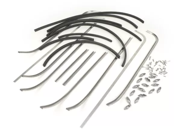 Footboard stripes set -MAURO PASCOLI- Vespa VNA1T (68032-), VNA2T, VNB1T, VNB2T - stripe width 13,5mm