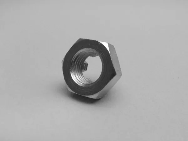 Hinterradmutter -Kronenmutter -OEM QUALITÄT M14x1,5 SW22- Vespa PX (-1984), Rally, Sprint150, TS125, GT125, GTR125, Super, SS180, GS160 / GS4, VNA, VNB, VBA, VBB, V50, V90 - Vorderradmutter V50, V90, SS90, PV125, ET3, Rally, Sprint