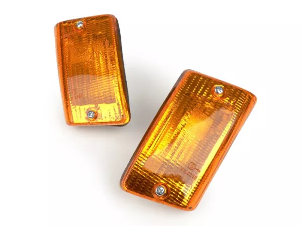 Set indicatori di direzione -BOSATTA 2 pezzi- Vespa PK50 XL, PK125 XL posteriore - arancione