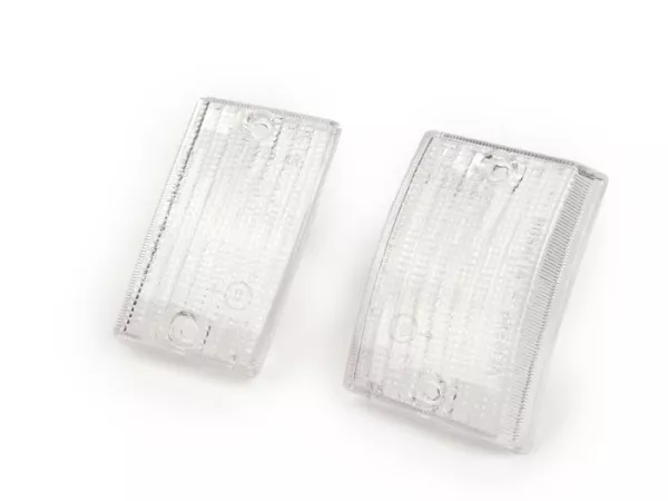 Pair of indicator lenses -BOSATTA- Vespa PK50 S, PK80 S, PK125 S front - colourless