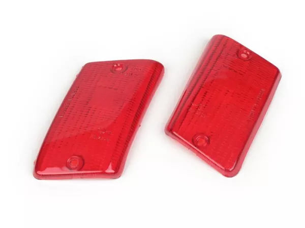 Pair of indicator lenses -BOSATTA- Vespa PK50 XL, PK125 XL rear - red