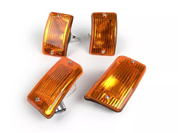 Blinkerssats -SIEM 4-delad- Vespa PK50 XL, PK125 XL - orange