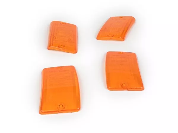 Indicator lens set -SIEM set of 4- Vespa PK50 XL, PK125 XL - amber