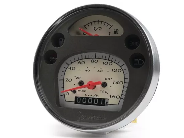 Speedometer -PIAGGIO- Vespa Ø=105mm - GT 250 i.e. 60 (ZAPM451), GTV 125 (ZAPM313), GTV 250 i.e. (ZAPM451), (also suitable for Vespa Ø=105mm - PX Lusso, PK XL1) - 160km/h (100mph)
