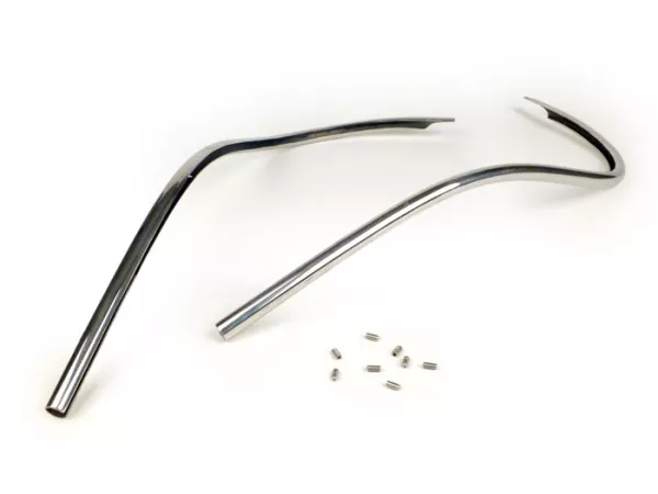 Legshield trim mono -VESPA- Vespa V50, PV125, ET3 - stainless steel