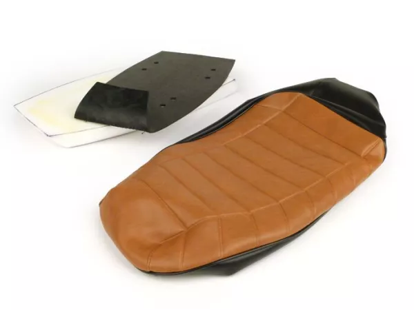 Housse de selle -LAMBRETTA biplace- Lambretta J50 Special - noir / brun