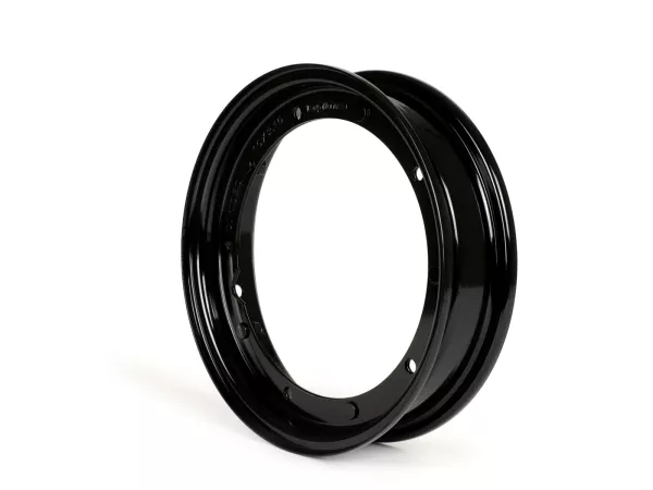 Jante -BGM ORIGINAL 2.10-10 pouces, acierV2.0 - Vespa (type PX) - Vespa Smallframe V50, 50N, Special, PV, ET3, PK50-125 (S/XL/XL2), Largeframe PX, T5, Sprint, Rally, GT/GTR, LML Star, Deluxe - noir