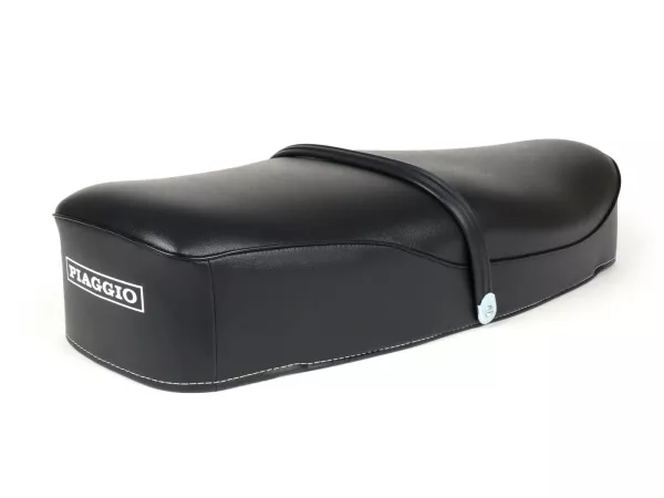 Asiento -SELLERIA TREZZI- Vespa Rally180 (VSD1T), Rally200 (VSE1T) - con inscripción Piaggio y botón