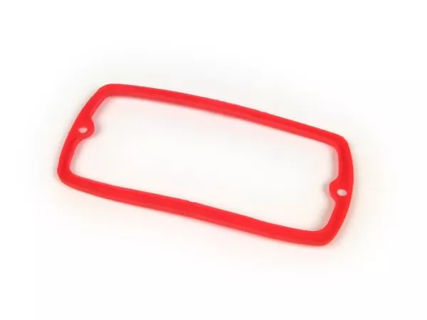 Taillight lens gasket -CASA LAMBRETTA- Lambretta LI series 3&2 (since 1961), LI Special, SX, TV series 3&2 (since 1961) - central hole (type CEV, Carello) - Red