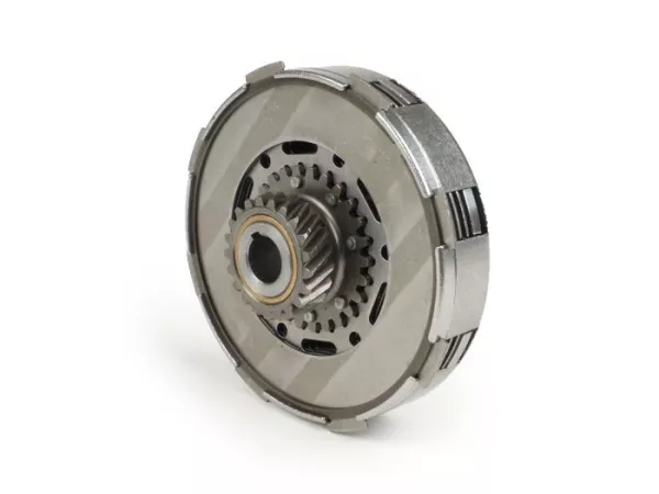 Koppeling -VESPA type 7 veren (Ø115mm)- voor origineel primair wiel (schuine vertanding) 67/68 tanden- 4 schijven - 21 tanden