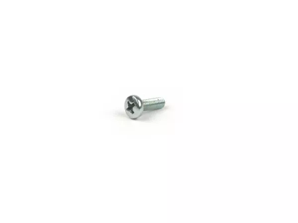 Tornillo -DIN 7985- M4 x 12mm (se utiliza para fijar la placa de sujeción electrochoque, los intermitentes y las lentes de los intermitentes Vespa PK XL2)