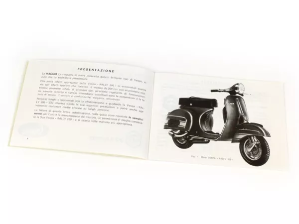 Instruction manual for Vespa Rally 200 - Official guide for your