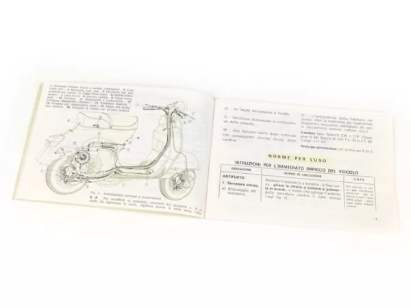 Instruction manual for Vespa Rally 200 - Official guide for your