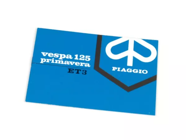 Gebruikershandleiding -VESPA- Vespa 125 Primavera, ET3 (1976)