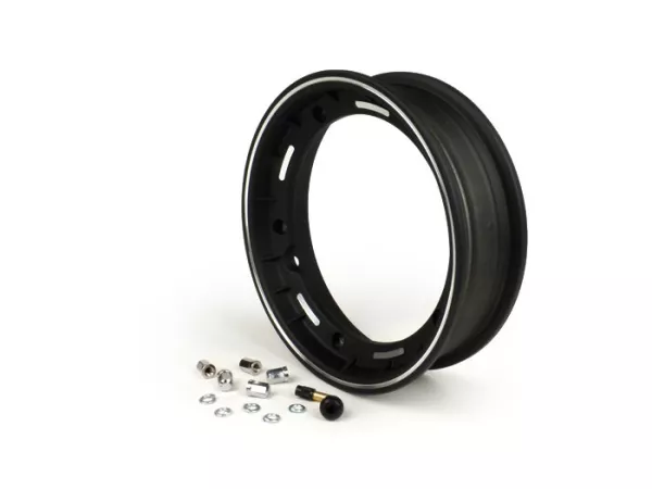 Wheel rim -FA ITALIA Sport tubeless 2.50-10 inch, aluminium-  Vespa (Cosa/SKR type) - black