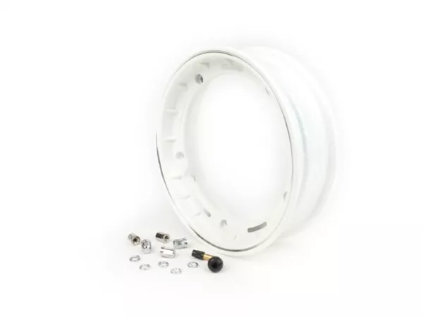 Wheel rim -FA ITALIA Sport tubeless 2.50-10 inch, aluminium-  Vespa (Cosa/SKR type) - white