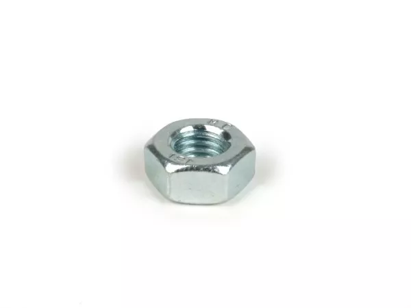 Dado -DIN 934- M10 x 1,5 (utilizzato per bullone traversa Vespa V50, V90, SS50, SS90, PV125, ET3, PK S, PK XL, utilizzato per ammortizzatore/motore Vespa PX80, PX125, PX150, PX200 (dal 1984), T5 125cc, Cosa, PK S, PK XL)