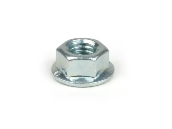 Tuerca con brida (diente de carraca) -DIN 6923- M5 (utilizada para guardabarros Vespa PK XL2)