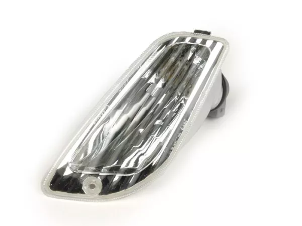 Indicator -PIAGGIO Triom- Vespa LX, LXV, S - colourless - smooth lens - front lhs