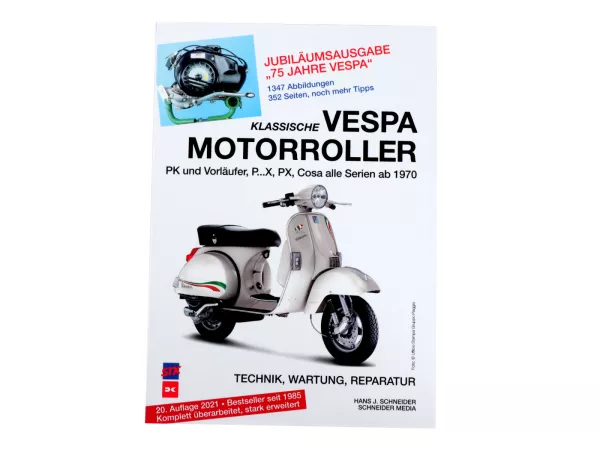 Boek reparatie handleiding -STX klassieke Vespa scooters- Vespa PX, PK en Cosa vanaf 1970 - 15e editie - Duitse taal