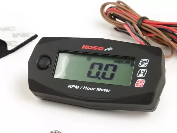 Tacómetro y temporizador -KOSO Mini Style- universal (69,8mm x 34,4mm x 17,2mm)