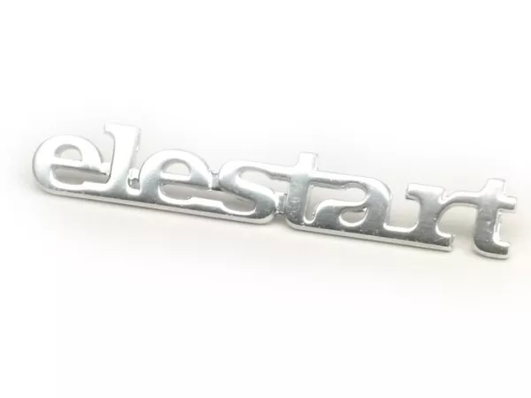 Badge side panel -VESPA- elestart- Vespa PK50 S Lusso Elestart (-V5X2T3005233), PK125 S Elestart (-VMX5T3006151)