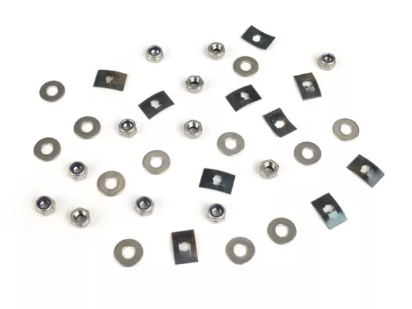 Set mur untuk set strip tapak belakang -MB DEVELOPMENTS baja tahan karat - Lambretta LI (Seri 3), LIS, SX, TV (Seri 3), DL, GP