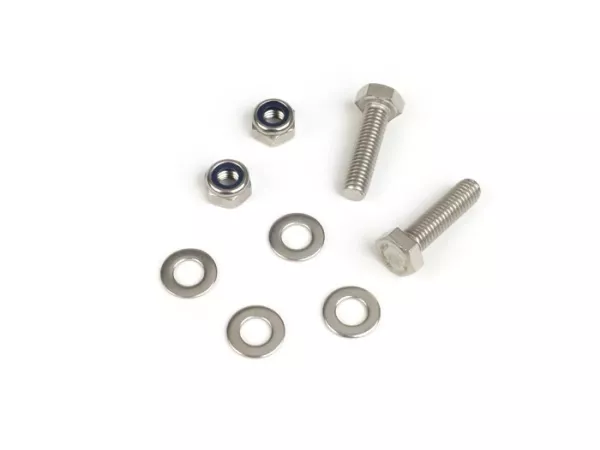 Schroevenset voor voetsteun rechtsachter -MB DEVELOPMENTS roestvrij staal- Lambretta LI (serie 1-2), TV (serie 2)