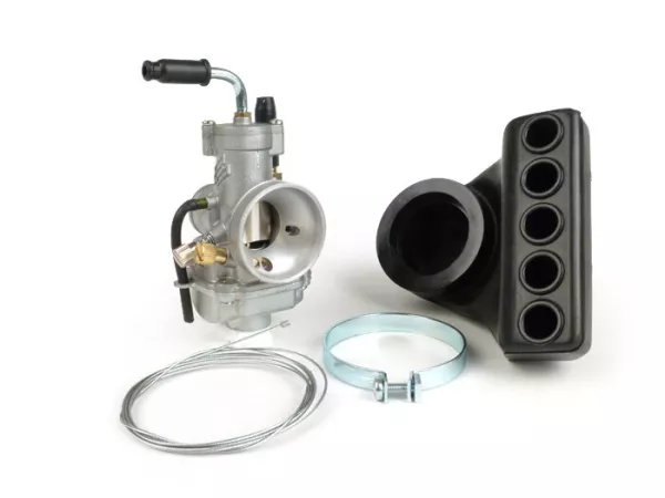 Carburateur -POLINI- CP 24mm AW=Ø28,5mm - incl. Polini Airbox - Vespa Smallframe PV125, ET3
