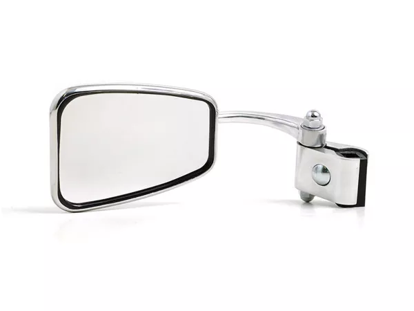 Mirror -STADIUM leg shield clamp mirror - Vespa/Lambretta classic - stainless steel/aluminium, rectangular - left