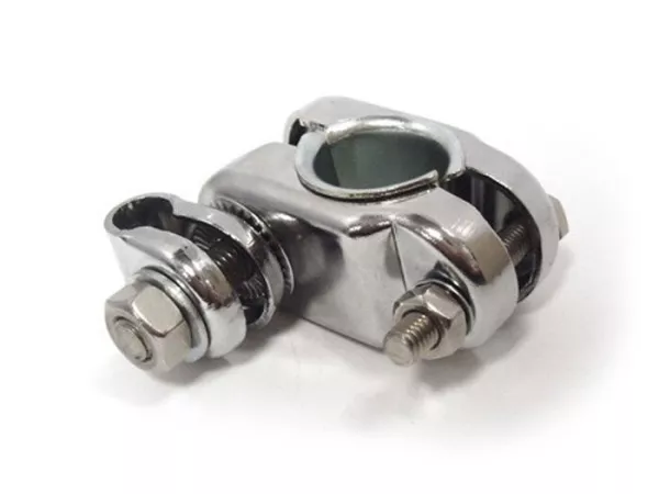 Mirror clamp for handlebar / crashbar -STADIUM- for Ø=22,2mm-25,4mm (7/8-1) - Chrome