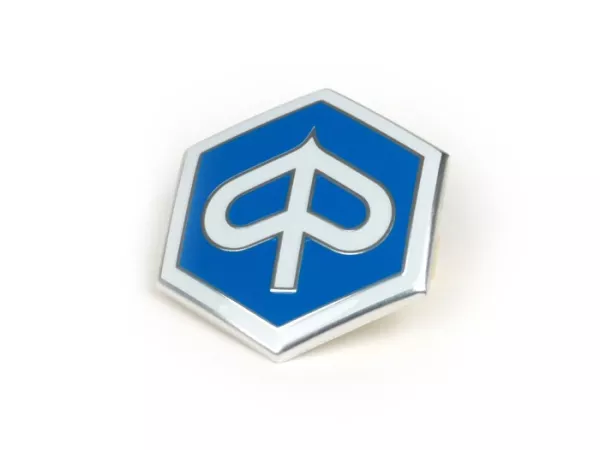 Letras -PIAGGIO- Hexágono Piaggio (42x48mm)- Piaggio Beverly, Beverly Cruiser, Beverly MIC, Beverly RST, Beverly Sport Touring, Beverly Tourer, Carnaby, Fly, Liberty, Liberty Sport, Liberty Teens, MP3, MP3 Yourban, X7, X8, X10, X Evo
