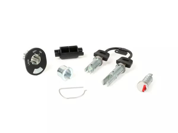 Sats för rattlås/tändningslås -VESPA- Vespa PK50XL2 (V5X3T), PK125XL2 (VMX6T), Vespa PK50 (V5N1T), PK50 HP3 (V5N2T), PK50 Automatic (V5P2T), PK50XL2 Elestart (V5X3T), PK50XL2 Automatic Elestart (VA52T)