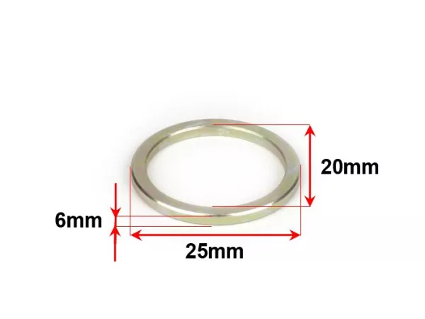 Spacer ring used as restrictor for variator -SUPERTEC Øinner=20mm, Øouter=25mm- Piaggio 50cc 2-stroke, Piaggio 50cc 4-stroke, GY6 50cc 4-stroke (139QMA, 139QMB), Peugeot 50cc, Kymco 50cc - 20x25x6mm