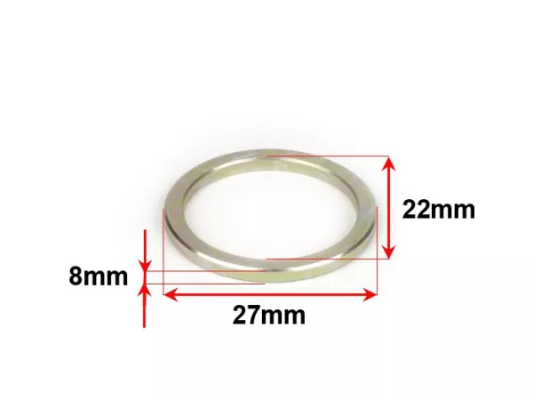 Spacer ring used as restrictor for variator -SUPERTEC Øinner=22mm, Øouter=27mm- Aprilia 50cc 2-stroke (ZD4RL, ZD4PK, ZD4SC), Suzuki Katana, Estilete, Zilion - 22x27x8mm