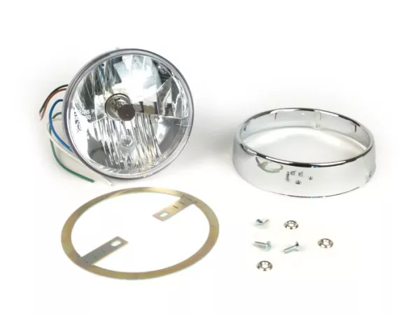 Juego de faros cristal transparente -JOCKEYS 12V 35/35W HS1 (H4)- Lambretta LI (Serie 3)