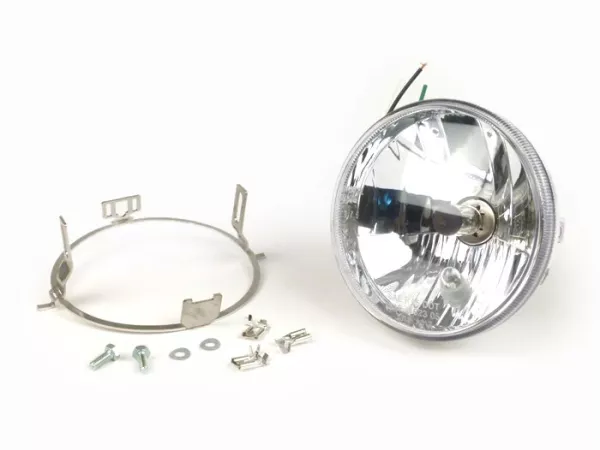 Juego de faros cristal transparente -JOCKEYS 12V 35/35W HS1 (H4)- Lambretta LIS, SX, TV (Serie 3)