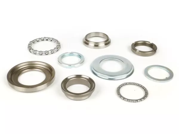 Balhoofd - balhoofdlager -OEM KWALITEIT- Piaggio, Gilera, Vespa - boven + onder (9 delen) - Vespa V50, 50N, PV, ET3, PK, PX, T5, Cosa, Rally, Sprint, Super, GS160, SS180, GTS, HPE, ET2, ET4, LX/LXV, S50-125, Sprint, Primavera, Runner, SKR, Skipper, TPH